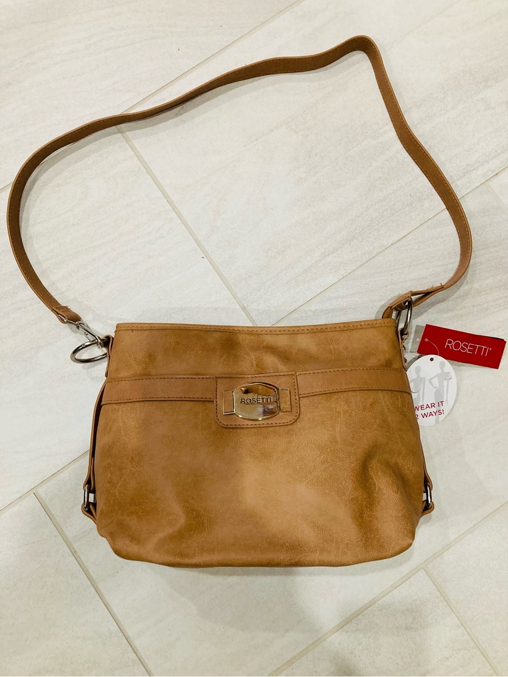 Rosetti Tan Convertible Shoulder Bag